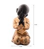 Gold Polyresin Child Monk Idol