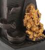 Living Essence Gold Polyresin Ganesha 3 Drop Indoor Water Fountain