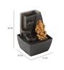 Living Essence Gold Polyresin Ganesha 3 Drop Indoor Water Fountain