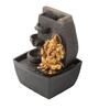 Living Essence Gold Polyresin Ganesha 3 Drop Indoor Water Fountain