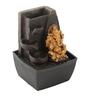 Living Essence Gold Polyresin Ganesha 3 Drop Indoor Water Fountain