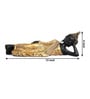 Gold Polyresin Handcrafted Decorative Reclining Lord Buddha Idol Idol
