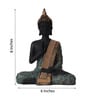 Gold Polyresin Handcrafted Meditating Blessing Buddha Idol
