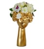 Gold Polyresin Lady Flower Pot Showpiece