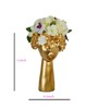 Gold Polyresin Lady Flower Pot Showpiece
