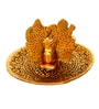 Gold Polyresin Laxmi & Lord Ganesha Idol