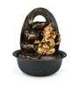 Gold Polyresin Leaf Ganesha Water Fountain