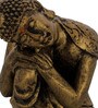 Gold Polyresin Resting Buddha On Knee