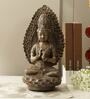 Living Essence Gold Polyresin Zen Praying Buddha Idol