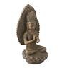 Living Essence Gold Polyresin Zen Praying Buddha Idol