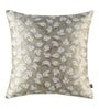 Gold Floral Poly Viscose 16 x 16 Inches Cushion Covers (Set of 2)