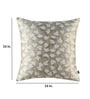Gold Floral Poly Viscose 16 x 16 Inches Cushion Covers (Set of 2)