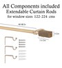 Gold Powder Coated Iron Curtain Rod (48 to 88 Inches) With Bracket