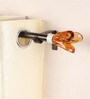 Gold Powder Coated Iron Curtain Rod (48 to 88 Inches) With Bracket