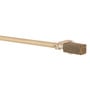 Gold Powder Coated  Iron Curtain Rod (84 to 144 Inches) With Bracket