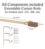 Gold Powder Coated  Iron Curtain Rod (84 to 144 Inches) With Bracket