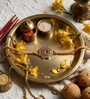 Gold Premium Ik Onkar Handmade Rakhi With Anchor Non-Bleeding Cotton Thread