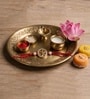 Gold Premium Om Handmade Rakhi With Anchor Non-Bleeding Cotton Thread