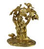 Gold Radha Krishna Standing Under Tree Showpiece
