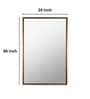 Gold Rectangular  Aluminium Mirror