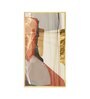 Gold-Red Abstraction Glass Finish Vertical Wall Art