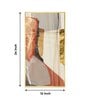 Gold-Red Abstraction Glass Finish Vertical Wall Art