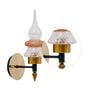 Exemplary Black and Gold Metal and Glass Wall Sconces