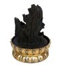 Gold Resin Mystic And Pleasant Waterfall With Budha Figurine Indoor Water Fountain