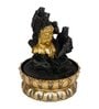 Gold Resin Mystic And Pleasant Waterfall With Budha Figurine Indoor Water Fountain