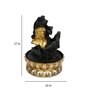 Gold Resin Mystic And Pleasant Waterfall With Budha Figurine Indoor Water Fountain