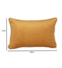 Gold Satin Solid 18x12 inches Cushion Covers (Pack of 2)