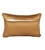 Gold Satin Solid 18x12 inches Cushion Covers (Pack of 2)