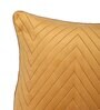 Gold Satin Solid 18x12 inches Cushion Covers (Pack of 2)