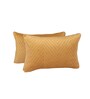 Gold Satin Solid 18x12 inches Cushion Covers (Pack of 2)