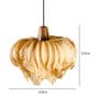 Gold Sculpted Banana Paper Single Hanging Light