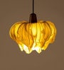 Gold Sculpted Banana Paper Single Hanging Light