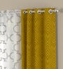 Gold Traditional Polyester 5 Ft Semisheer Eyelet Window Curtains (Set of 4)