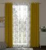 Gold Traditional Polyester 7 Ft Semisheer Eyelet Door Curtains (Set of 4)