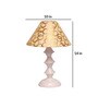 Beige & Gold Shade Table Lamp With Metal Base
