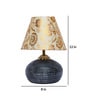 White and Gold Shade Table Lamp With Terracotta Base