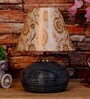 White and Gold Shade Table Lamp With Terracotta Base