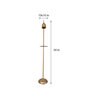 Hudson Gold Cotton Fabric Shade Shelf Floor Lamp With Metal Base