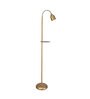 Hudson Gold Cotton Fabric Shade Shelf Floor Lamp With Metal Base