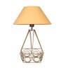 Gold Shade Table Lamp With Metal Base