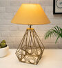 Gold Shade Table Lamp With Metal Base