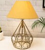 Gold Shade Table Lamp With Metal Base