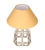 Gold Shade Table Lamp With Metal Base
