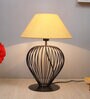 Gold Shade Table Lamp With Metal Base