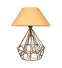 Gold Shade Table Lamp With Metal Base