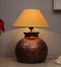 Gold Shade Table Lamp With Metal Base